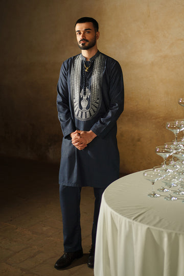 Designer Blue Kurta Pajama For Men Online